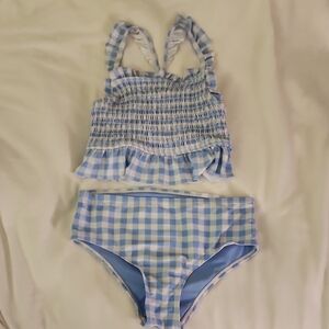 Tommy Bahama Bikini Blue Gingham Girls Size 8